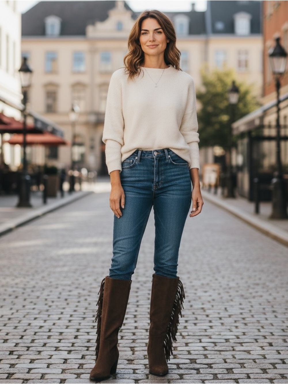 Faux Suede Tall Boots in Dark Brown!